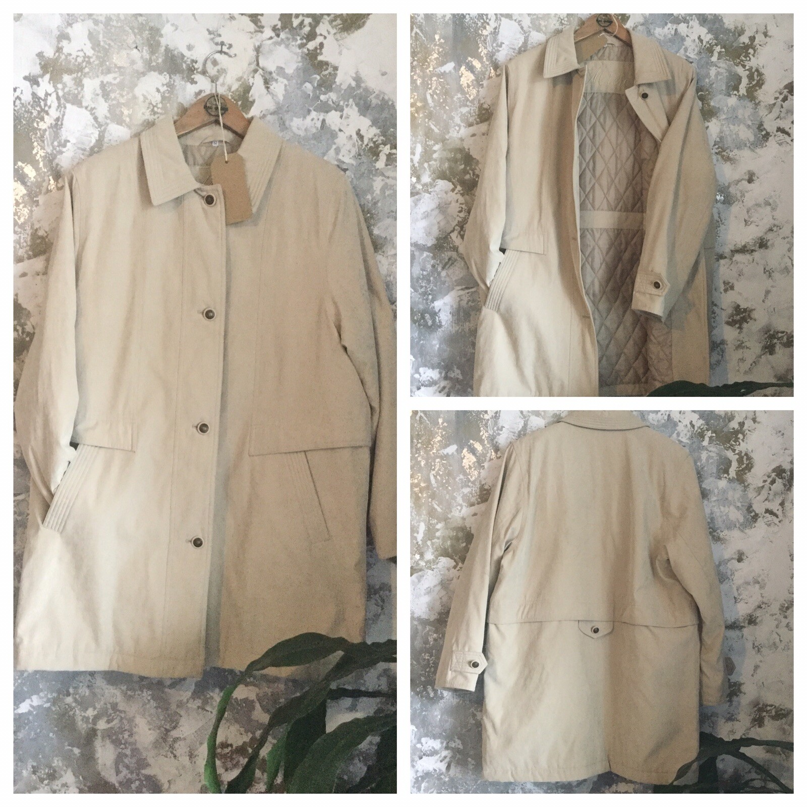 WOMENS COAT PARKA IVORY DESIGNER VINTAGE VGC WORN ON FILM INC UK PP
