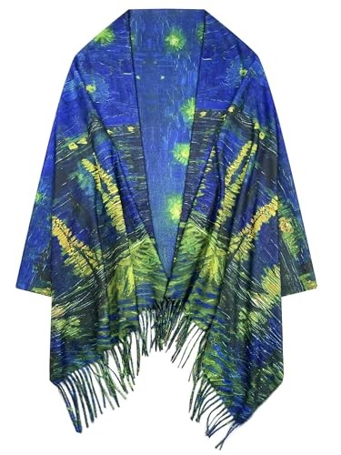 Van Gogh Art Print Scarf for Women Best Gift Soft Warm Cashmere Feel Art 05
