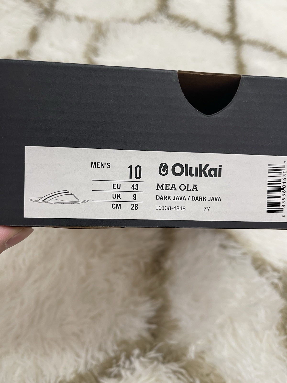 🧡*NIB* OluKai Men’s Size 10 Mea Ola Leather Beach Outdoor Sandals -Dark Java 🧡