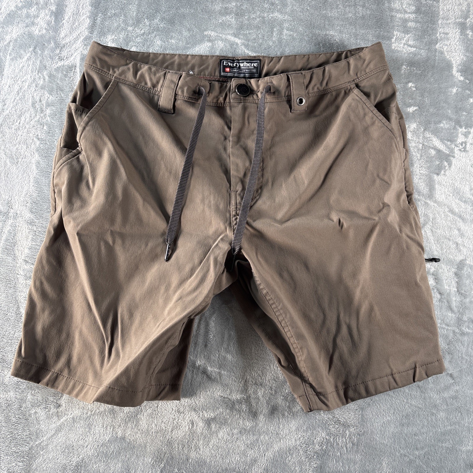 686 Everywhere Shorts Mens 32 Brown Chino Athleisure Performance Hybrid Gorpcore
