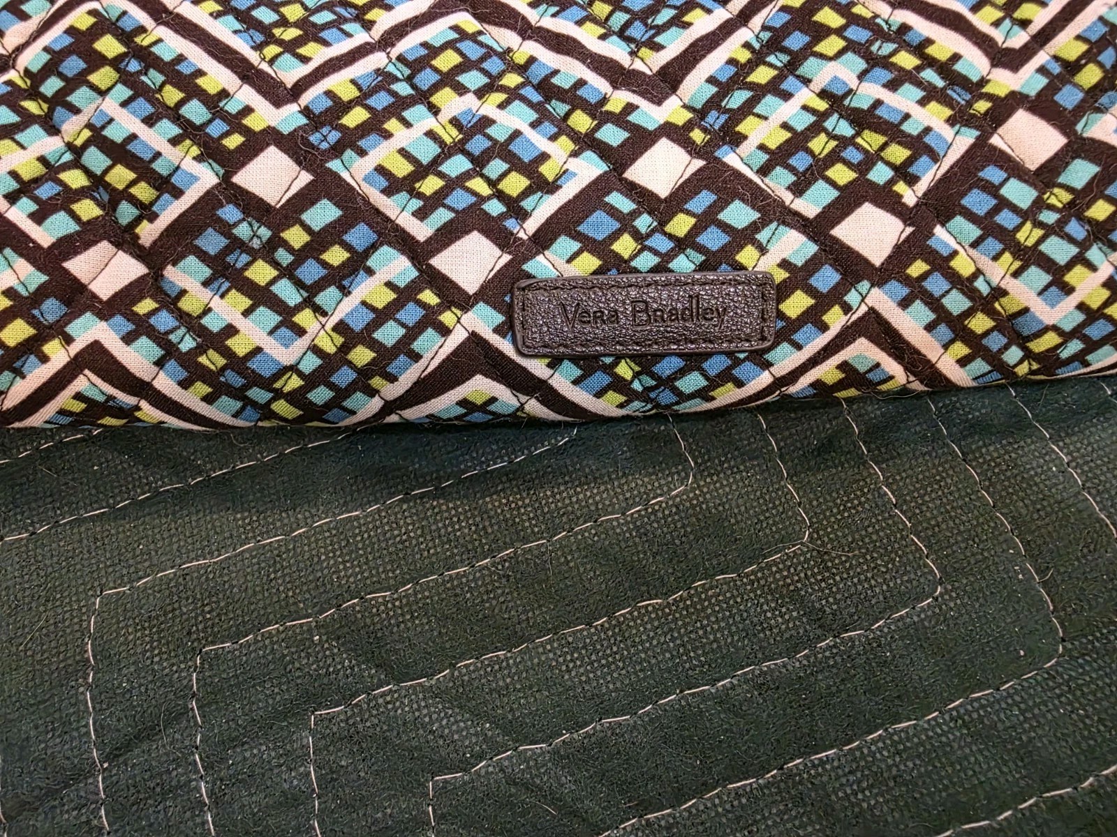 Vera Bradley Women’s Medium Geometric Crossbody Zip Bag, Brown Strap Pockets
