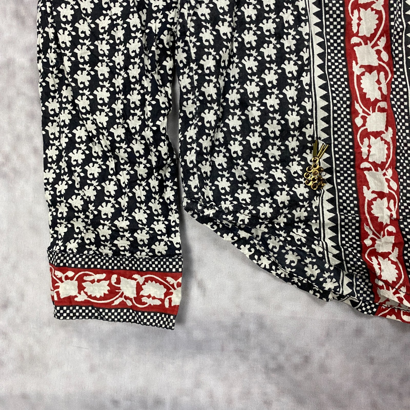 Scotch & Soda Printed Cotton Shirt Embellished Long Sleeve Button Up Size M (2)