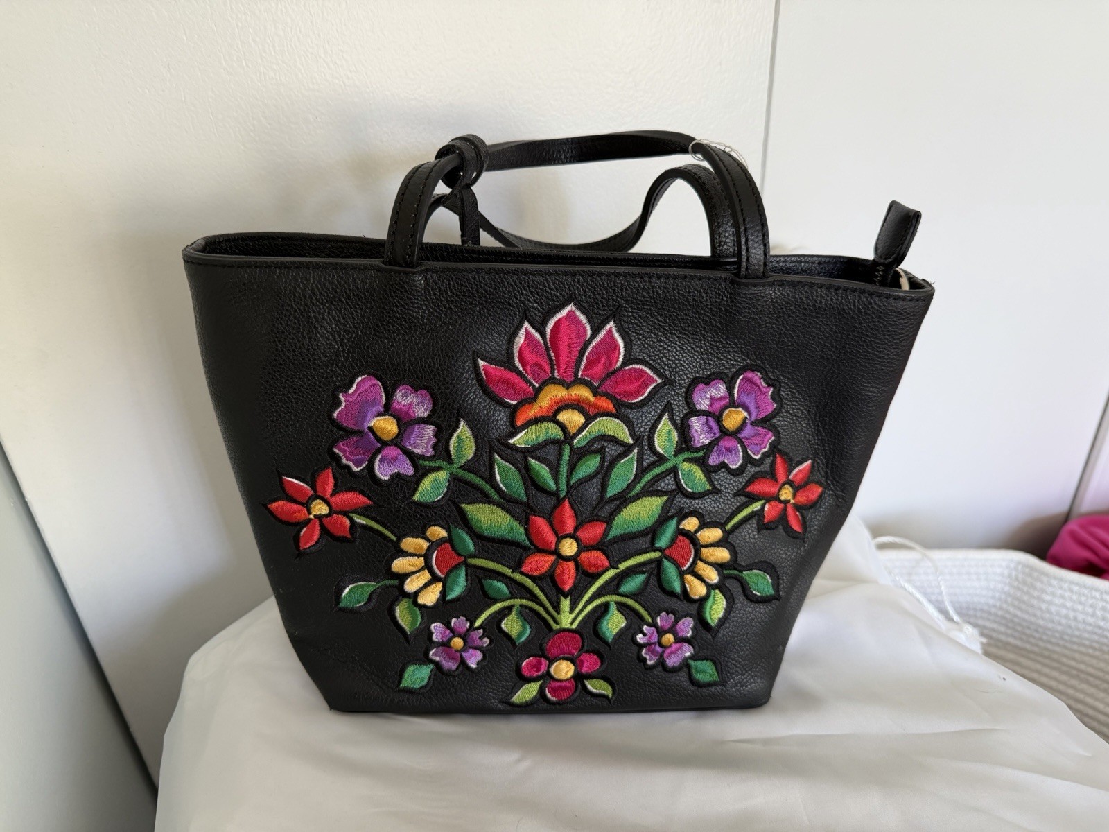 BRIGHTON JOURNEY TO INDIA RAYA FLORAL EMBROIDERED CROSSBODY SMALL TOTE MRP$365