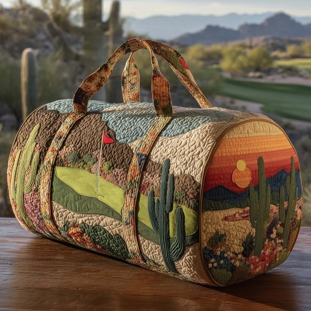 Adjustable Strap Quilted Duffle Bag Large Capacity 3D Quilting Craft Travel