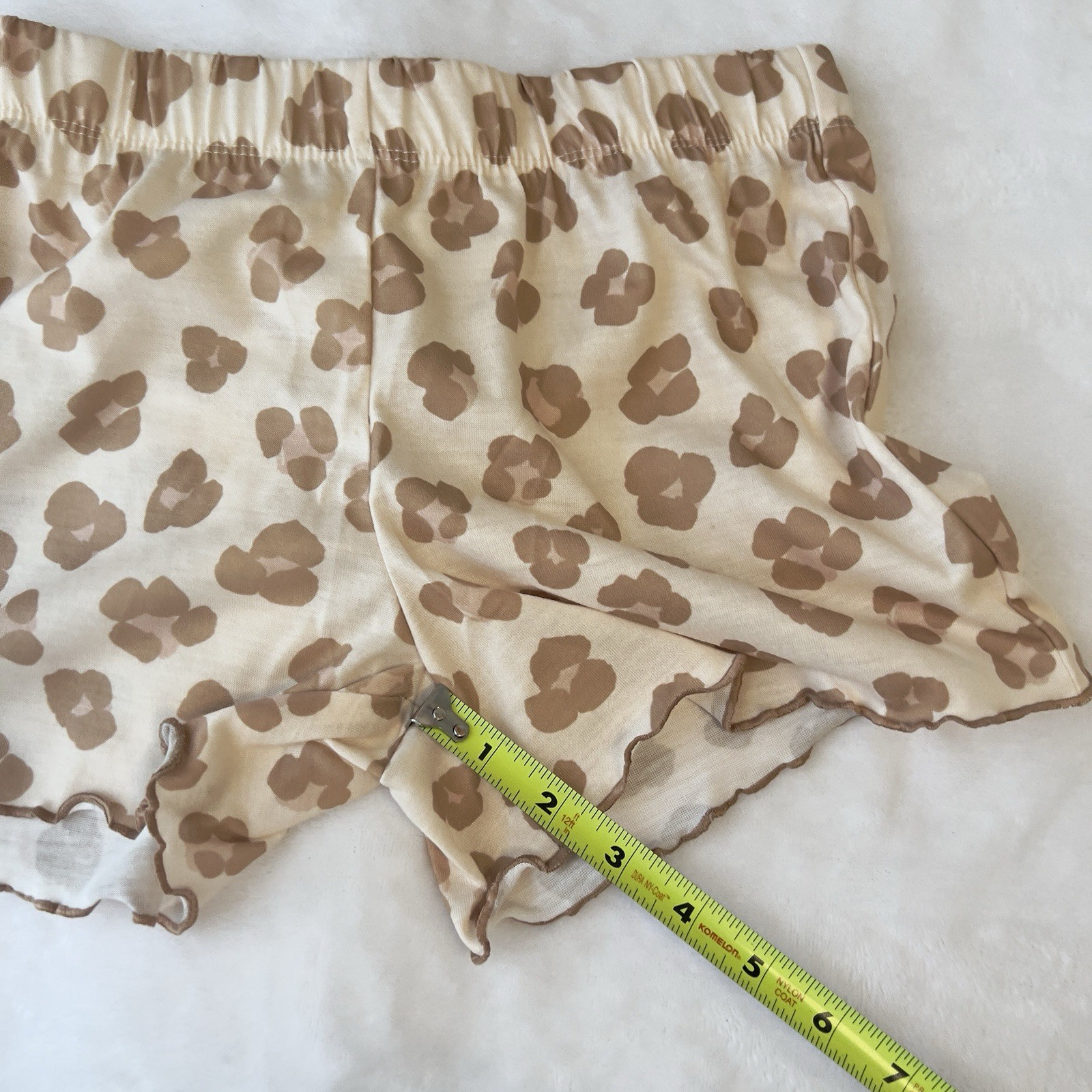 Cat & Jack Girls Pajama Set Size M (8) Leopard Print Cami & Shorts 2-Piece