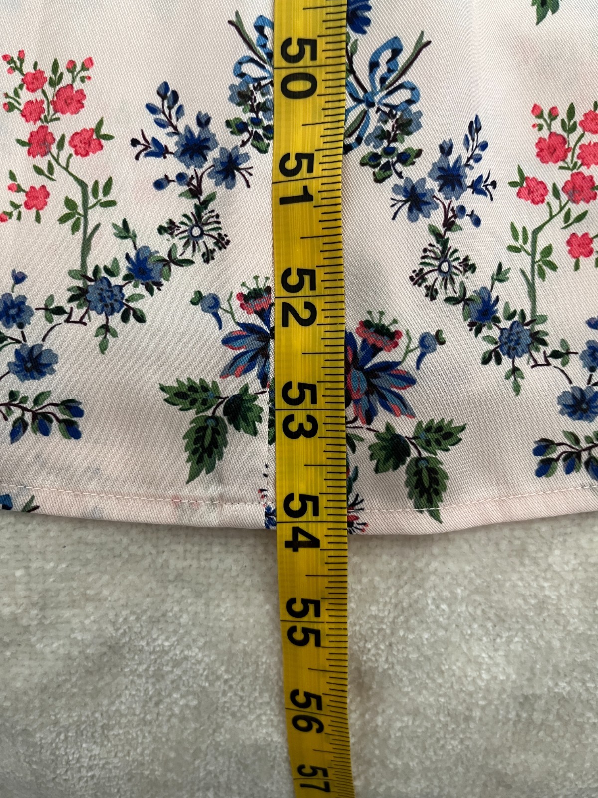 Hill House Home Brie Dress Midi Tea Length V Neck Pink Scallop Bow Chintz Size L