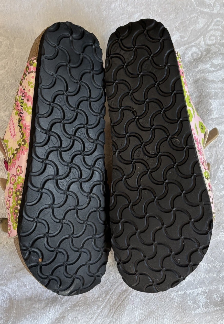 Birkenstock 39 Papillio Sandals Womens 8 Floral Florida Slides Germany