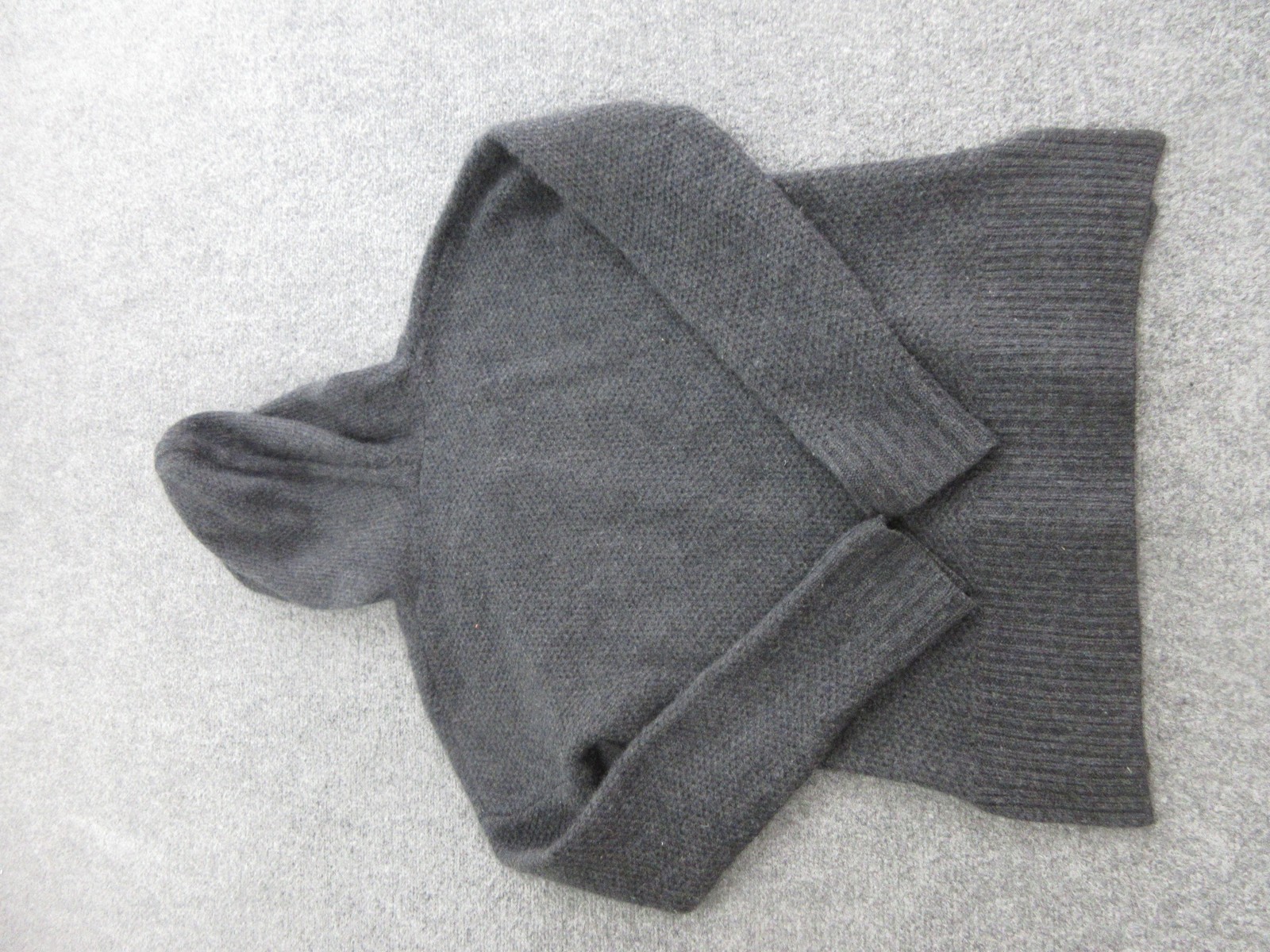 Ply Cashmere Sweater Womens XS Gray 100% Cashmere Hooded V Neck Knit Pullover