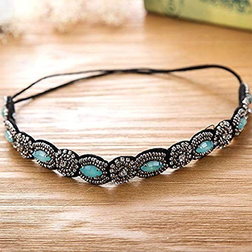 5pcs Hairbands for Women, 5 Rhinestone Beaded Headbands, Head Bands for Women…