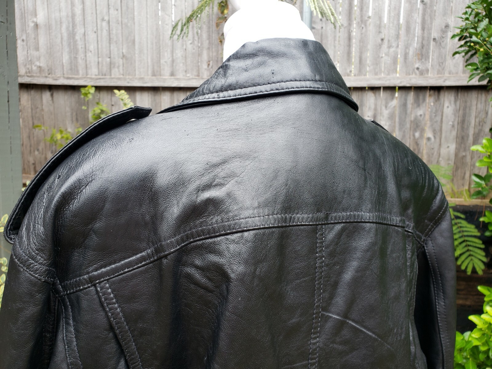 Vtg 80’s 90’s Wilsons Black Leather Motorcycle Biker Jacket M