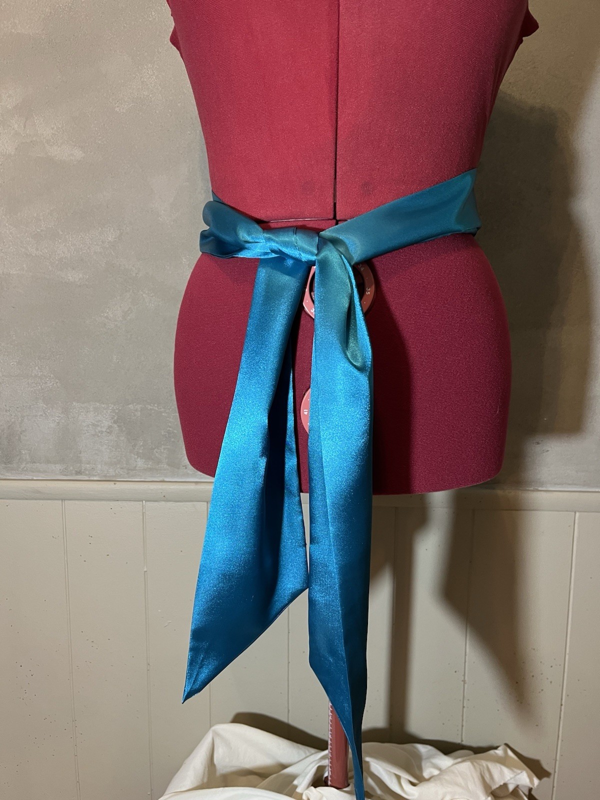 Teal Sash / Scarf / Belt / Accent / Accessory In Satin Fabric ships from US