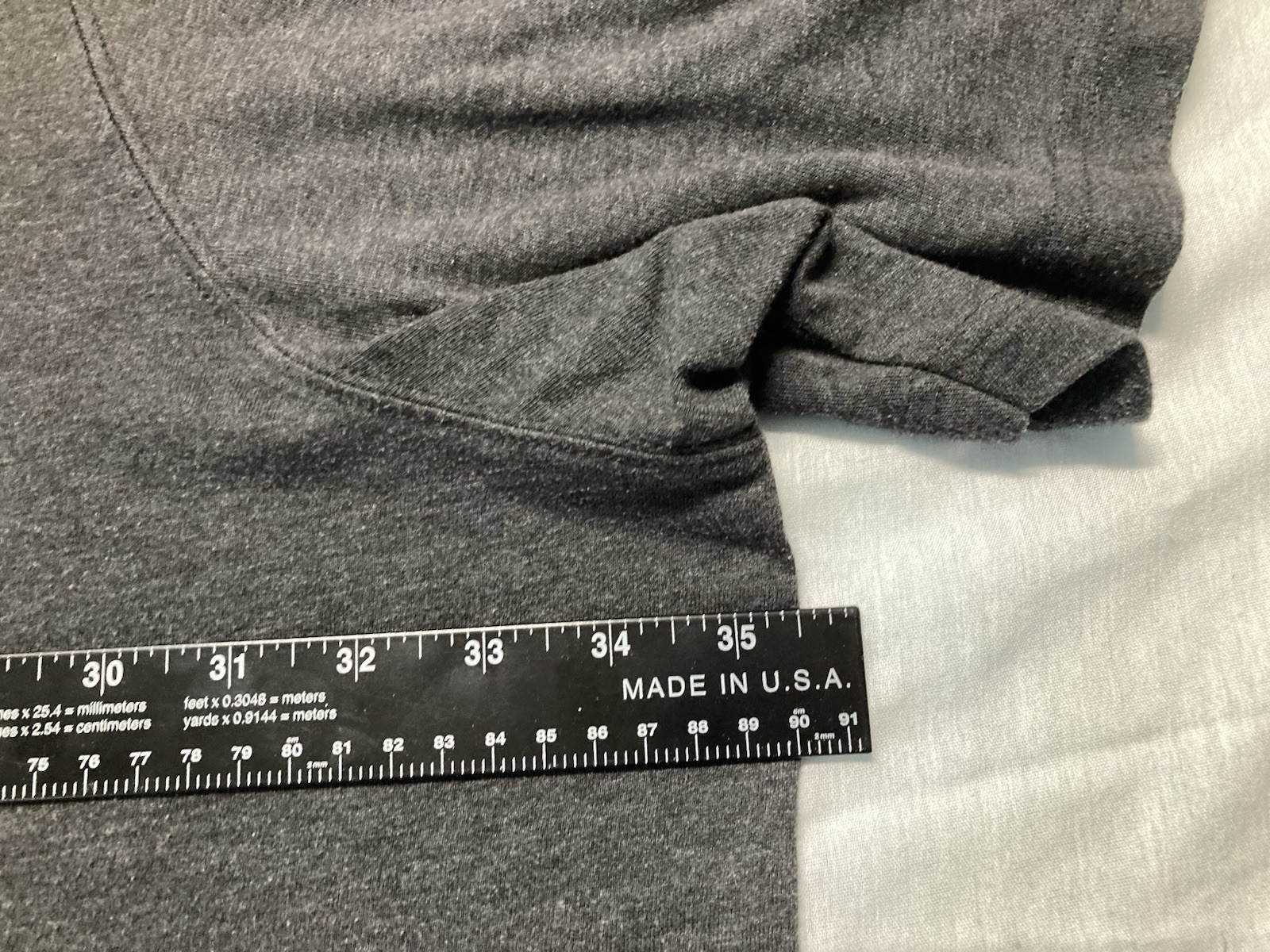 men’s 7xl big Kingsize crewneck s sleeve pocket tee shirt Heather Charcoal Grey