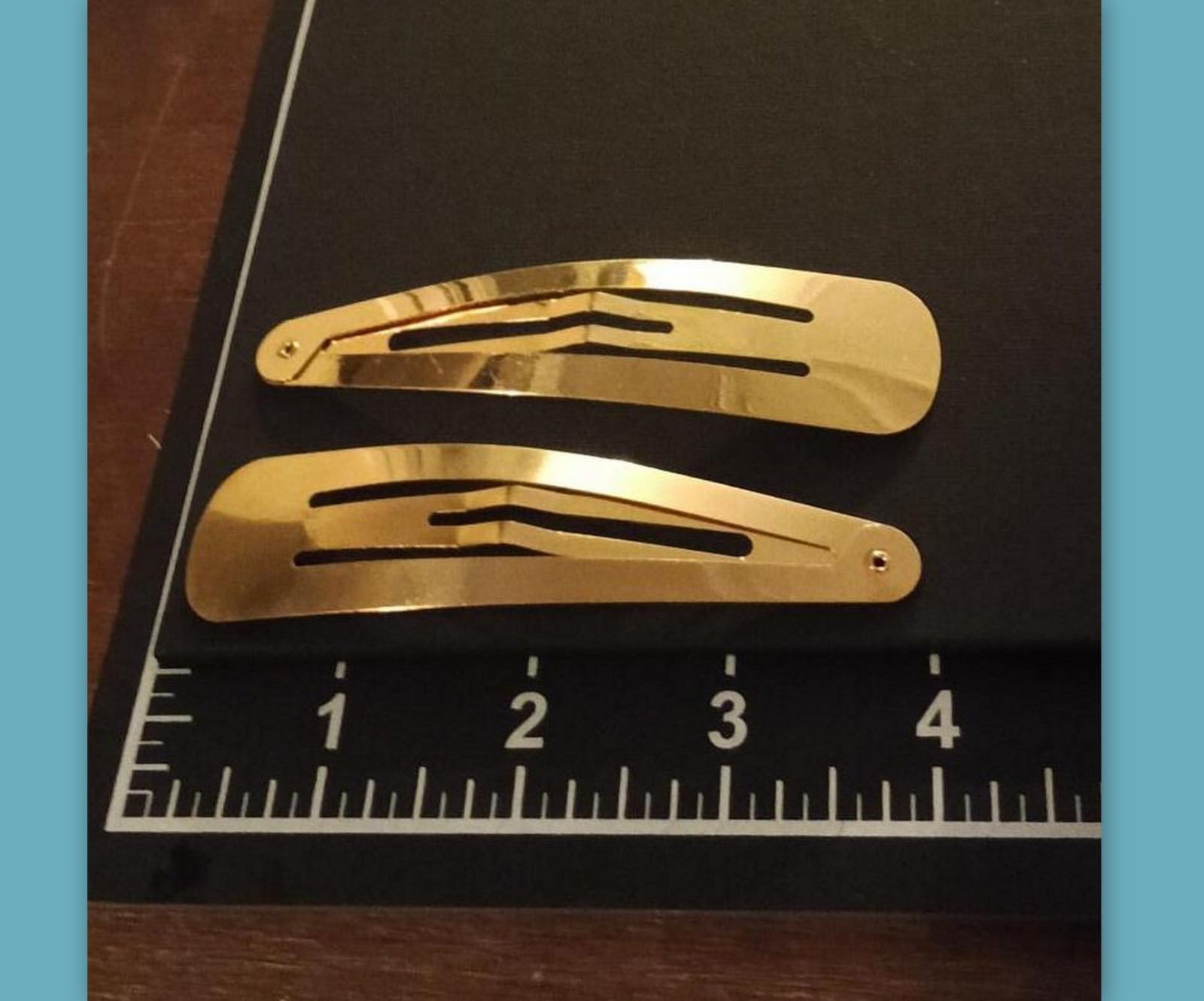 2 Extra Large 4″ Metal Snap Hair Clips pair Minimalist side Barrettes for Women