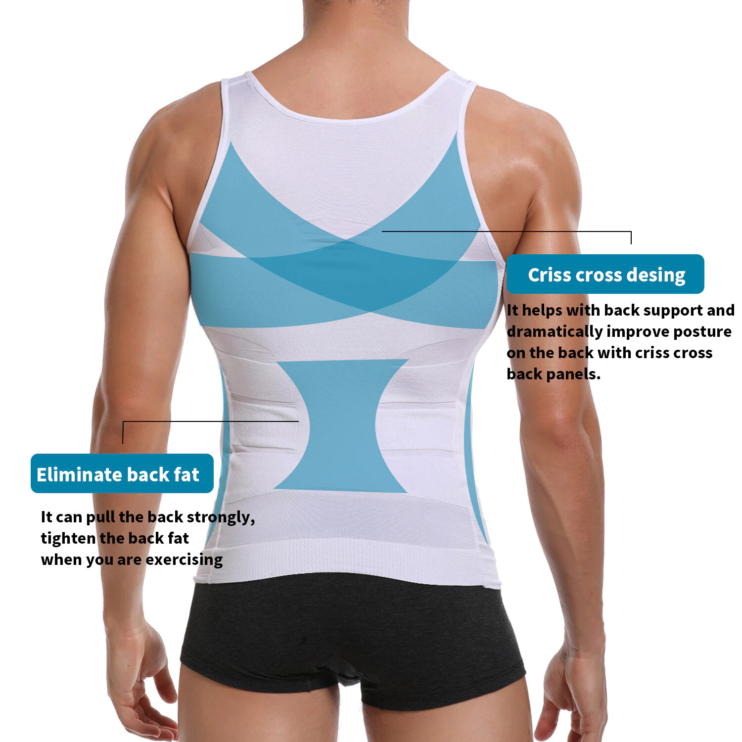 Fajas Para Hombres Faja Reductora De Hombre Mens Body Shaper Abdomen Control Top