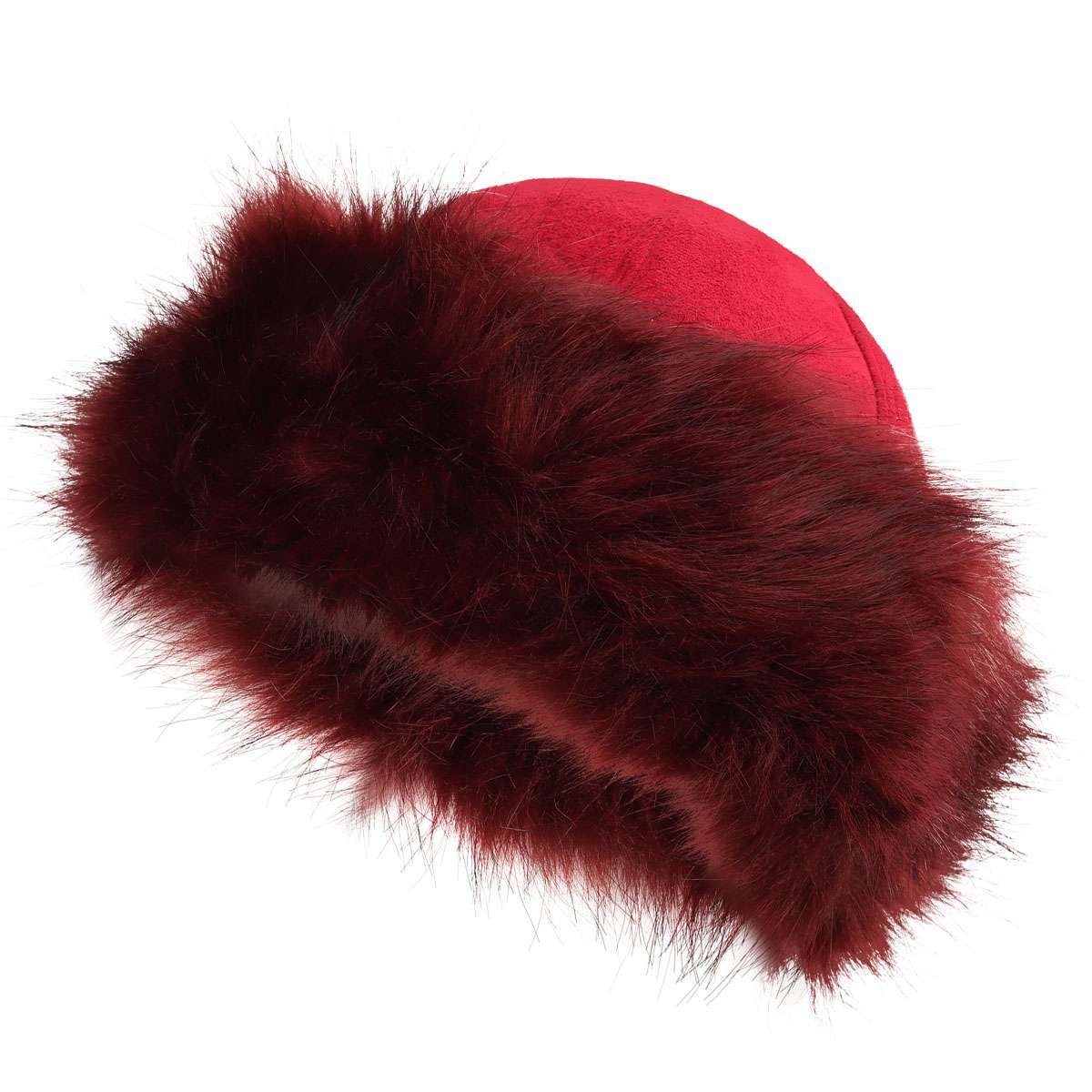 Women Russian Fluffy Faux Fur Headband Hat Thick Ear Winter Warm Snow Ski Cap US