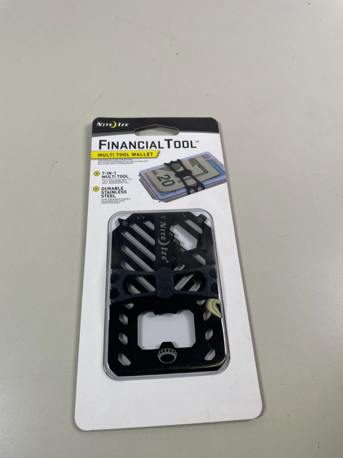 Nite Ize Financial Tool 7 in 1 Multi Tool Durable Stainless Steel Tool New