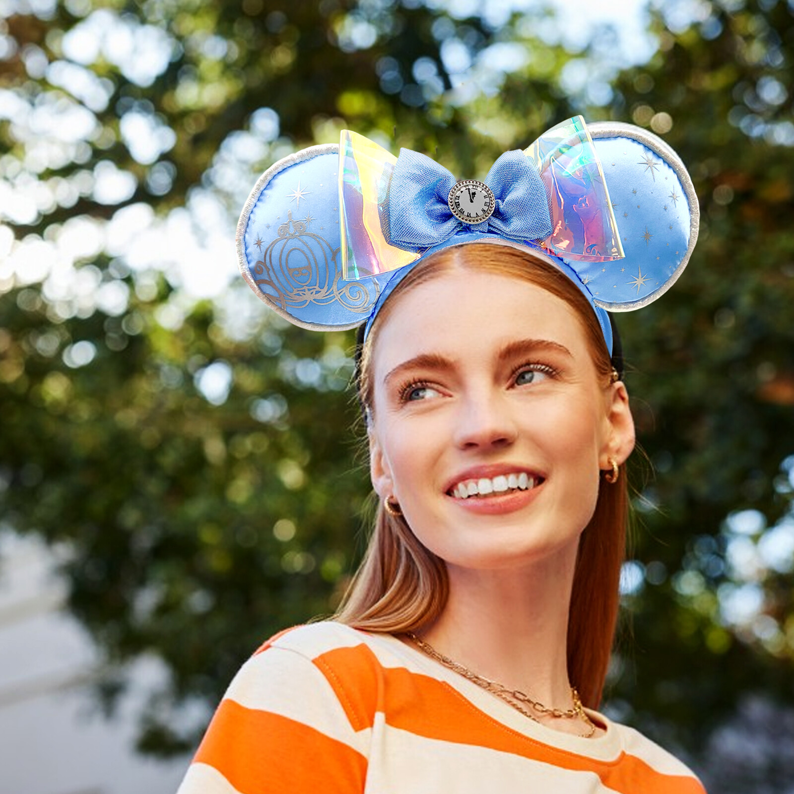 Disney-Park’s 2025 Cinderella Minnie Mouse Blue Ears Headband Disneyland NWT