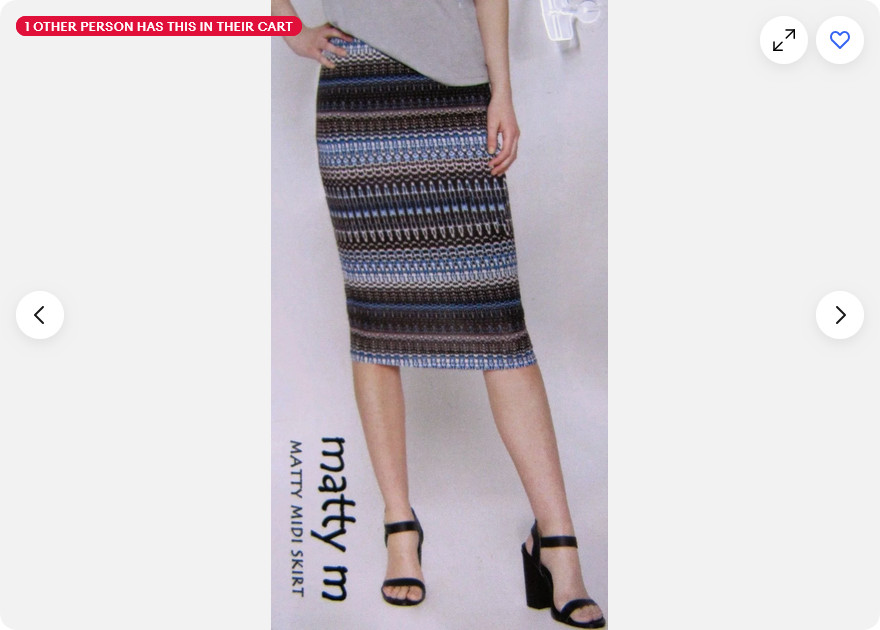 Matty M Ladies’ Midi Skirt Pull-on Style, Fully Lined, Knee Length (BLK,S) NWT
