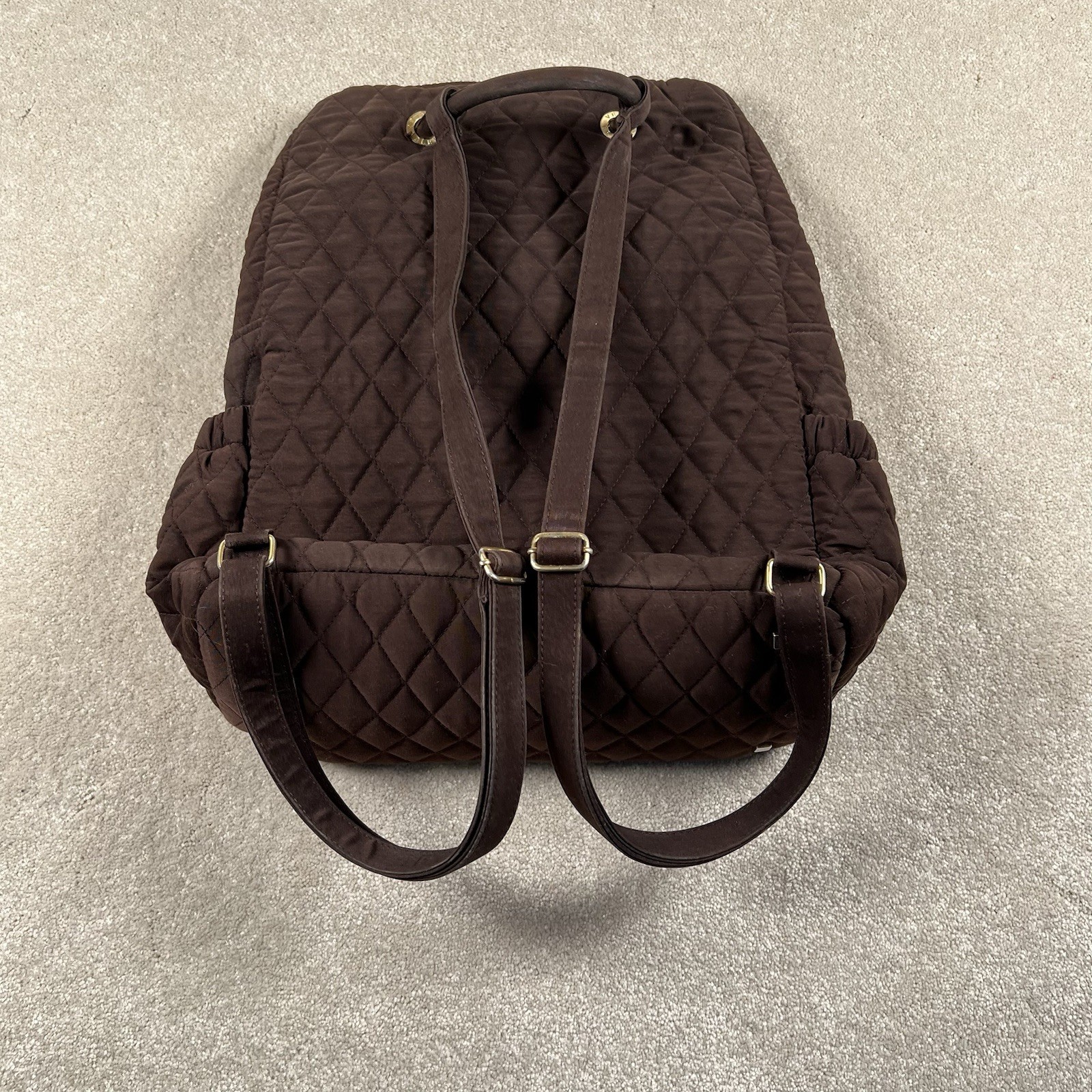 Vera Bradley BackPack Quilted Brown Essential Classic Cotton School Casual