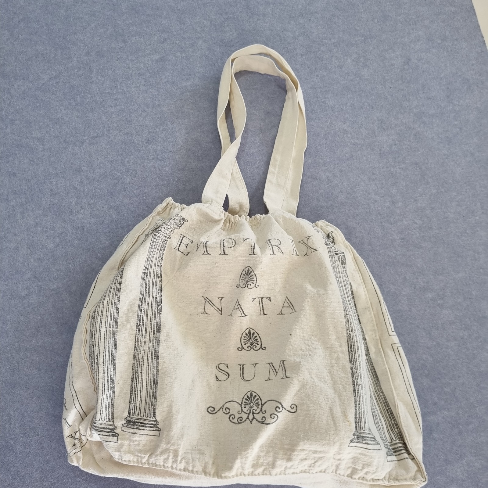 Past Times bag Roman Cotton tote Carry Bag Made In England latin