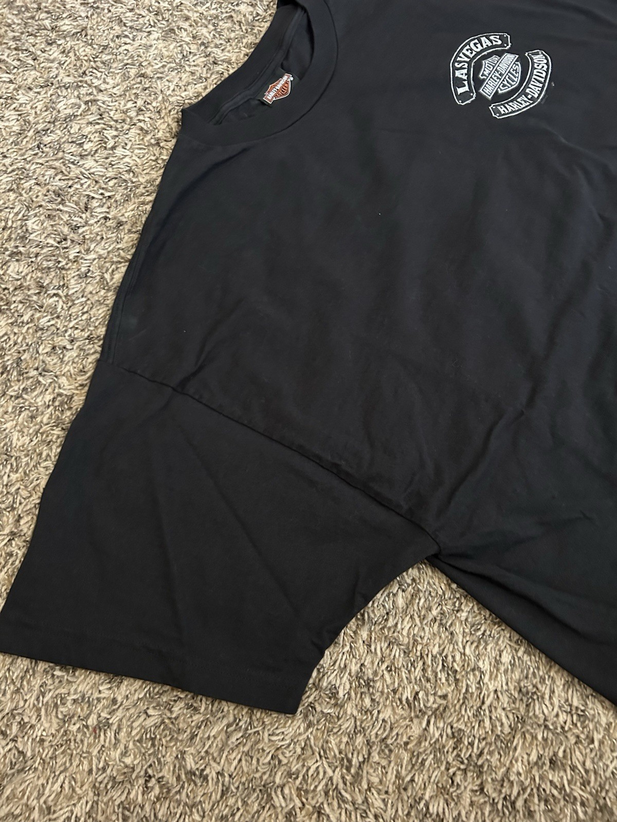 Harley Davidson T-Shirt Size 3XL Las Vegas Biker Skull Roses Raiders