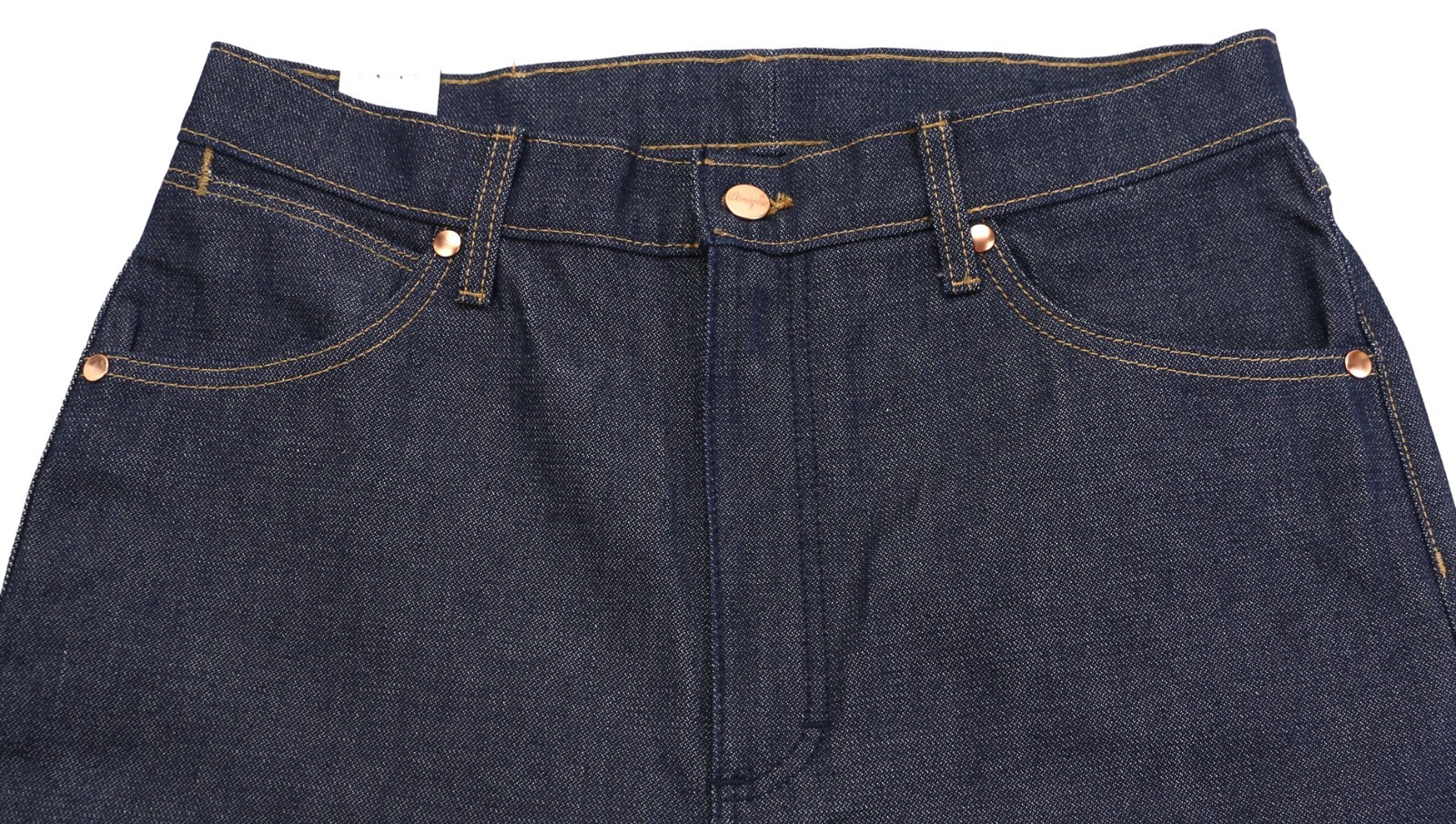 Wrangler 13MWZ Men’s Jeans 100% Cotton Selvedge Denim Broken Twill Dark Indigo
