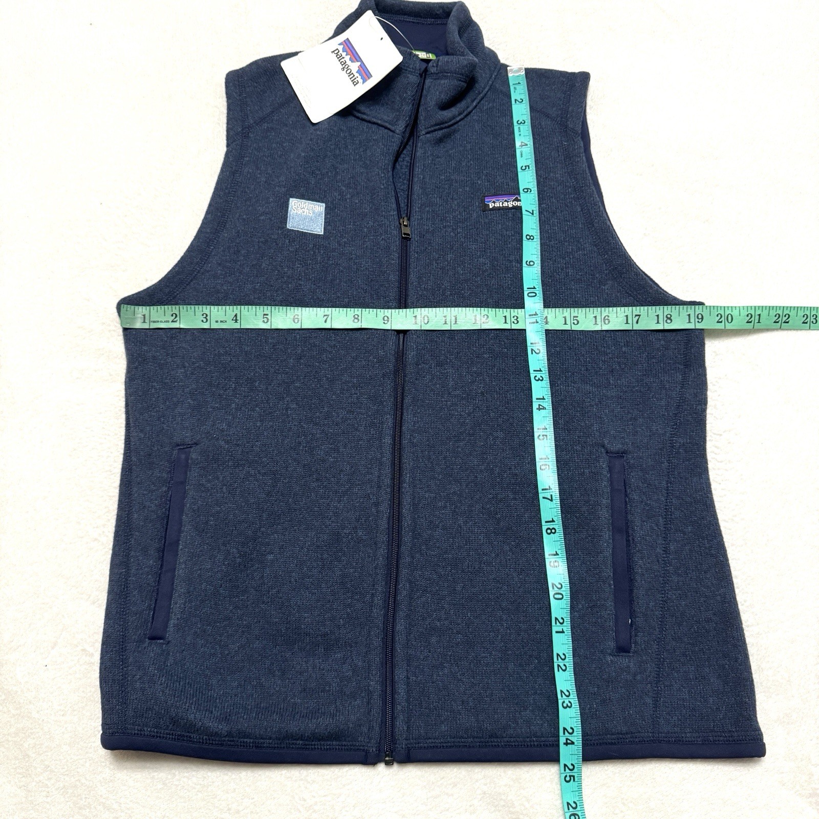 Goldman Sachs Patagonia Sz M Medium Women’s Better Sweater Vest Full Zip Blue