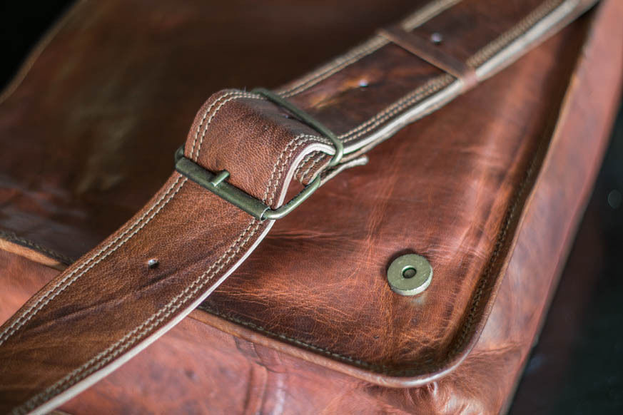 Handmade Men’s Genuine Leather Vintage Laptop Messenger Briefcase Bag Satchel