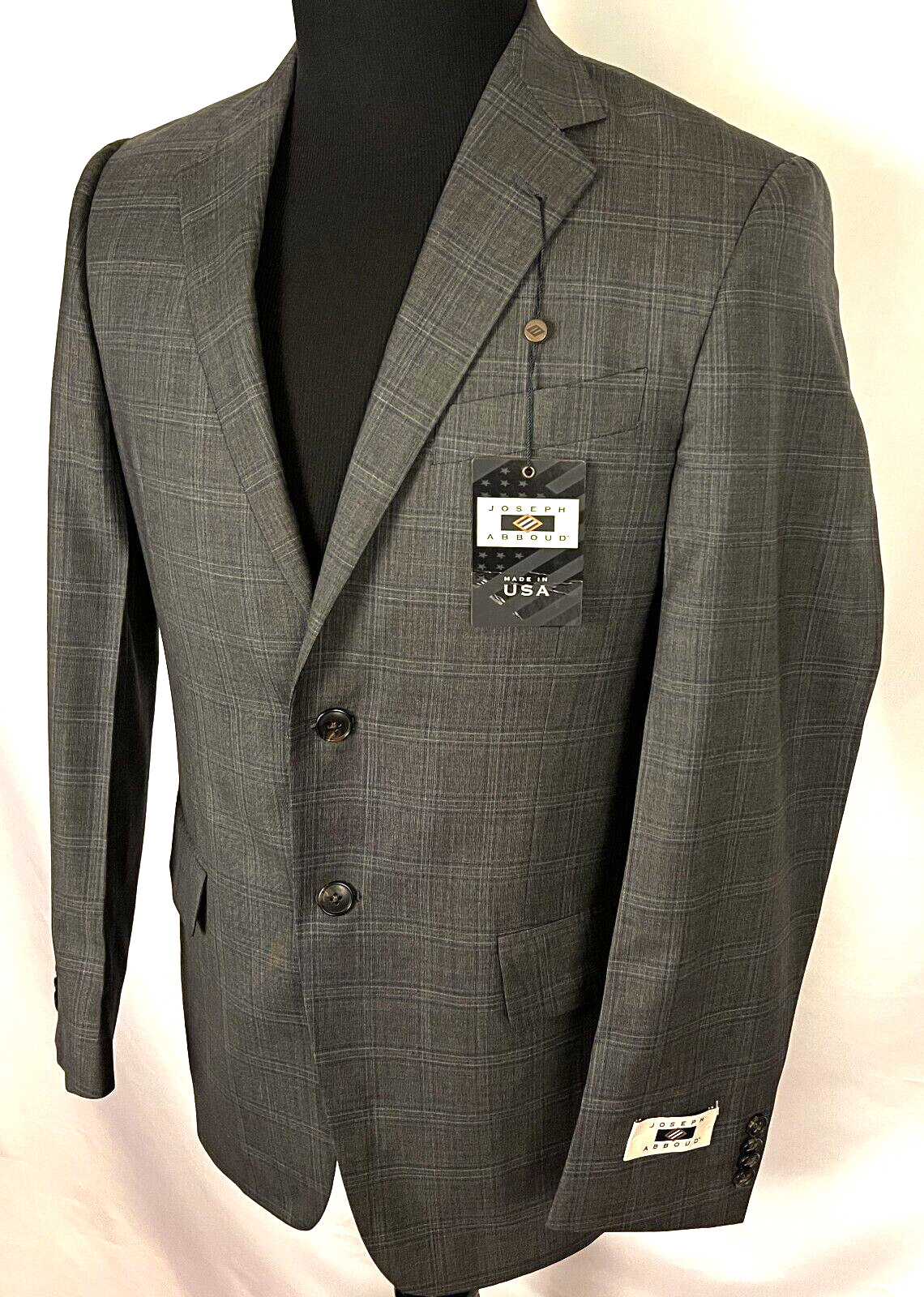 Nwt Joseph Abboud Men’s Size 36 R Quality Wear Suit Blazer Jacket Made in USA