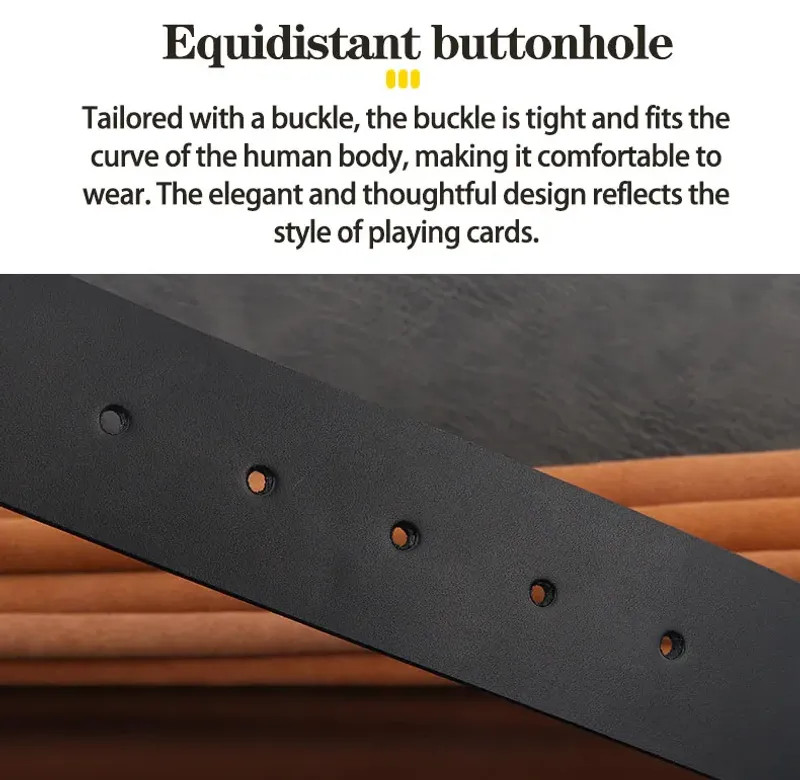 Grade Stainless steel horse 3.8cm wide slide buckle men belts High genuine.