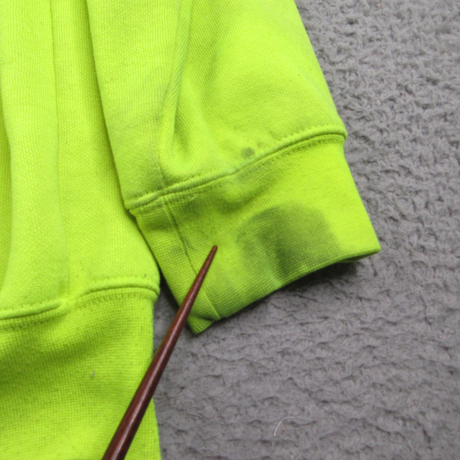 Carhartt Hi-Vis Hoodie Mens Large Yellow Fleece Full Zip Workwear