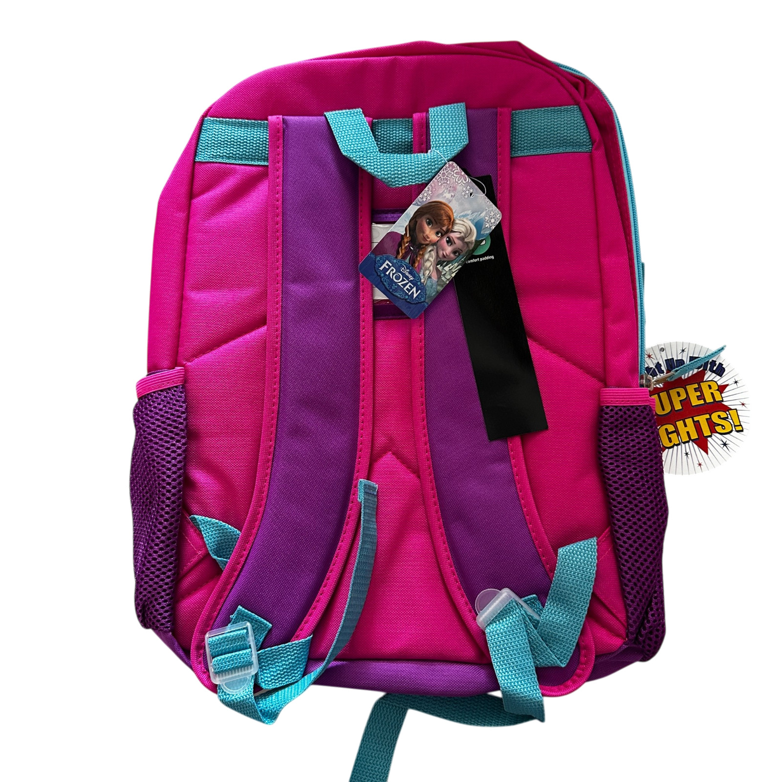 Disney Frozen Elsa Anna 16″ School Backpack Pink Floral Rare Light Up