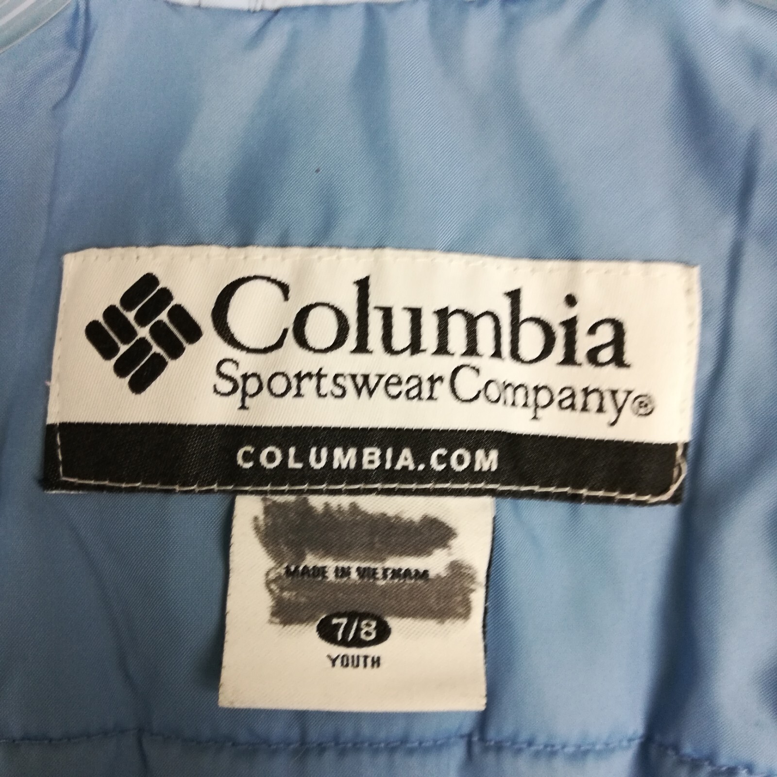 Columbia Girls Jacket Insulated Blue Full Zip Pockets Youth 7/8