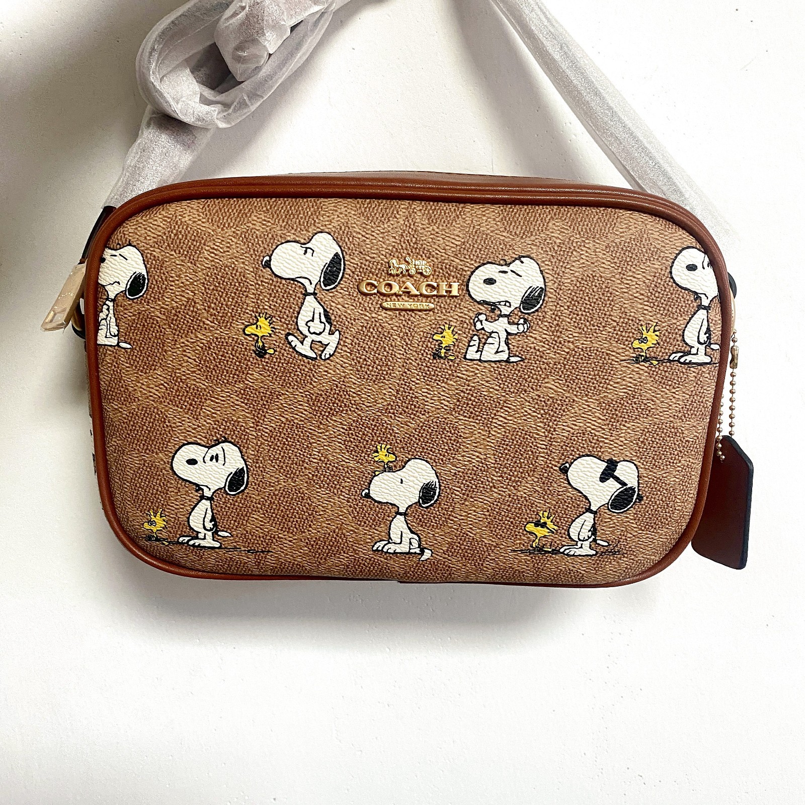 Coach X Peanuts Jamie Camera Bag In Signature Canvas With Snoopy Print CBM27 NEW