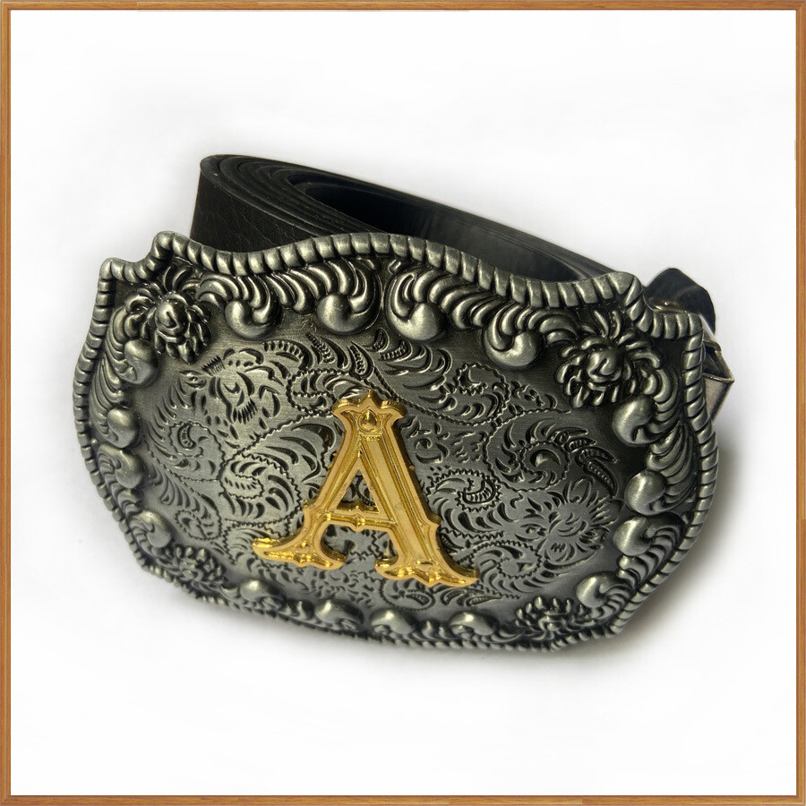 Initial Letter A to Z Western Cowboy Rodeo Belt Buckle USA Seller Free Shipping