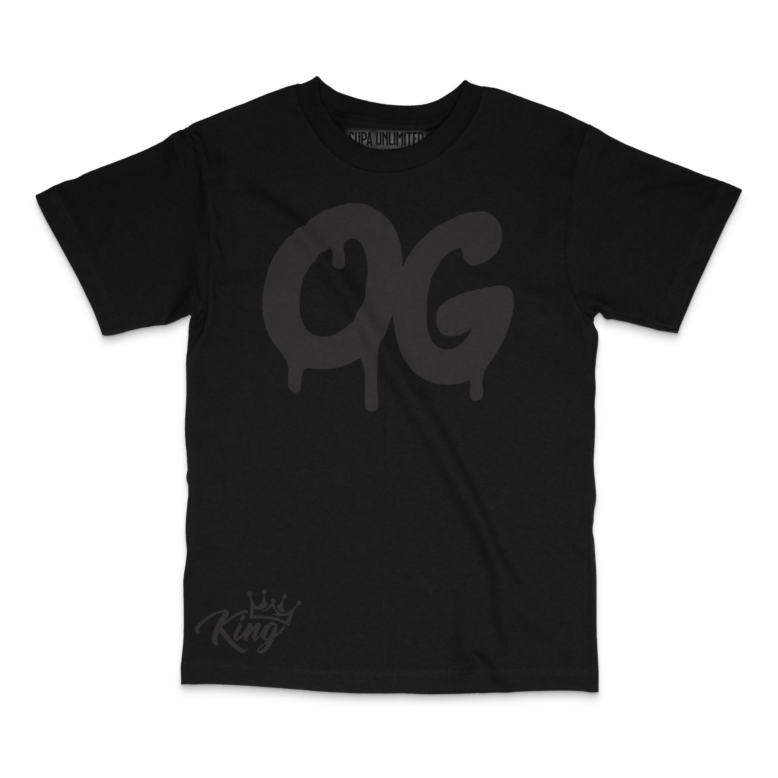 Urban Hip Hop Design Style Black Men’s T Shirt OG King Graffiti Graphic Tees