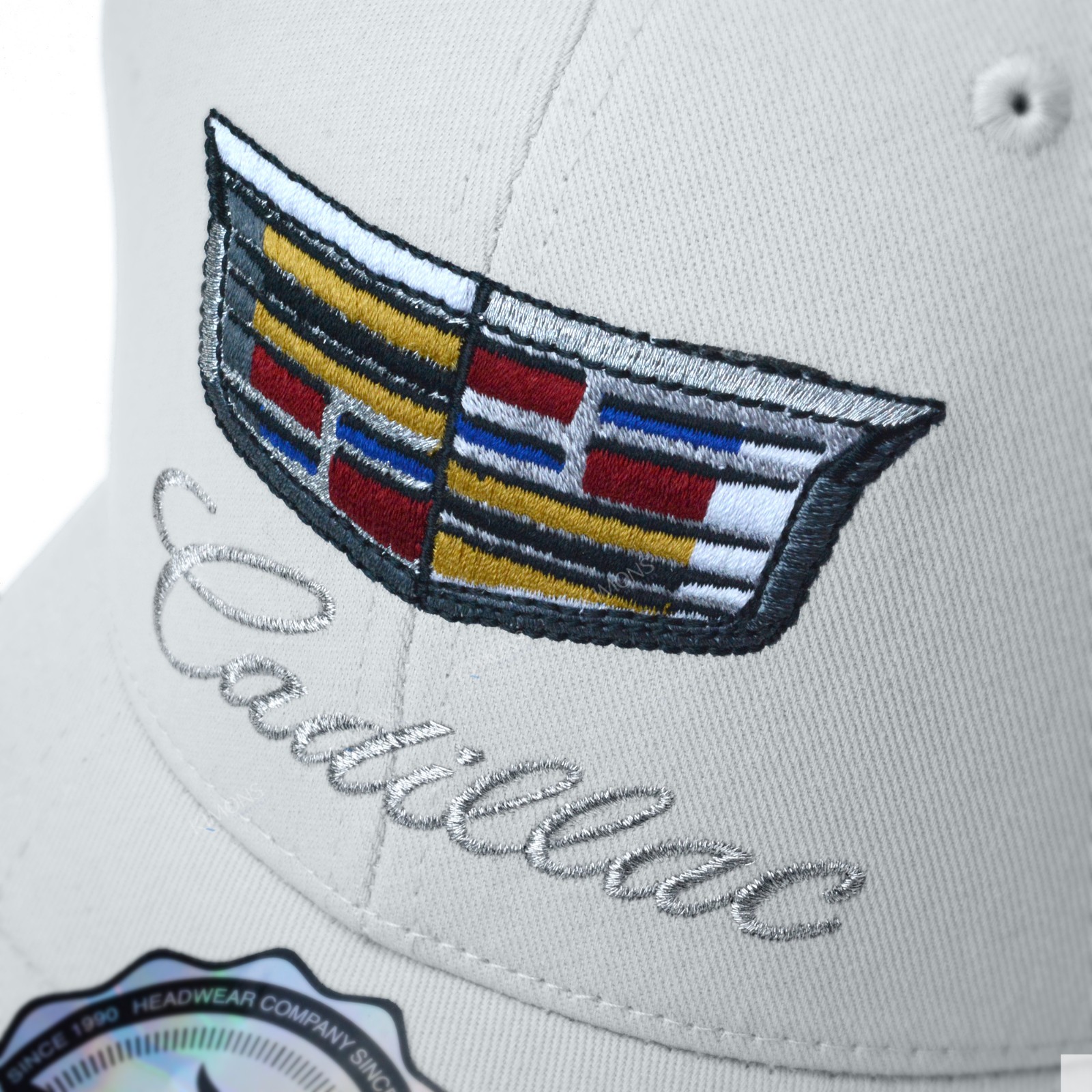 White – Cadillac Baseball Hat Embroidered Logo Adjustable Men’s Luxury Car Gift