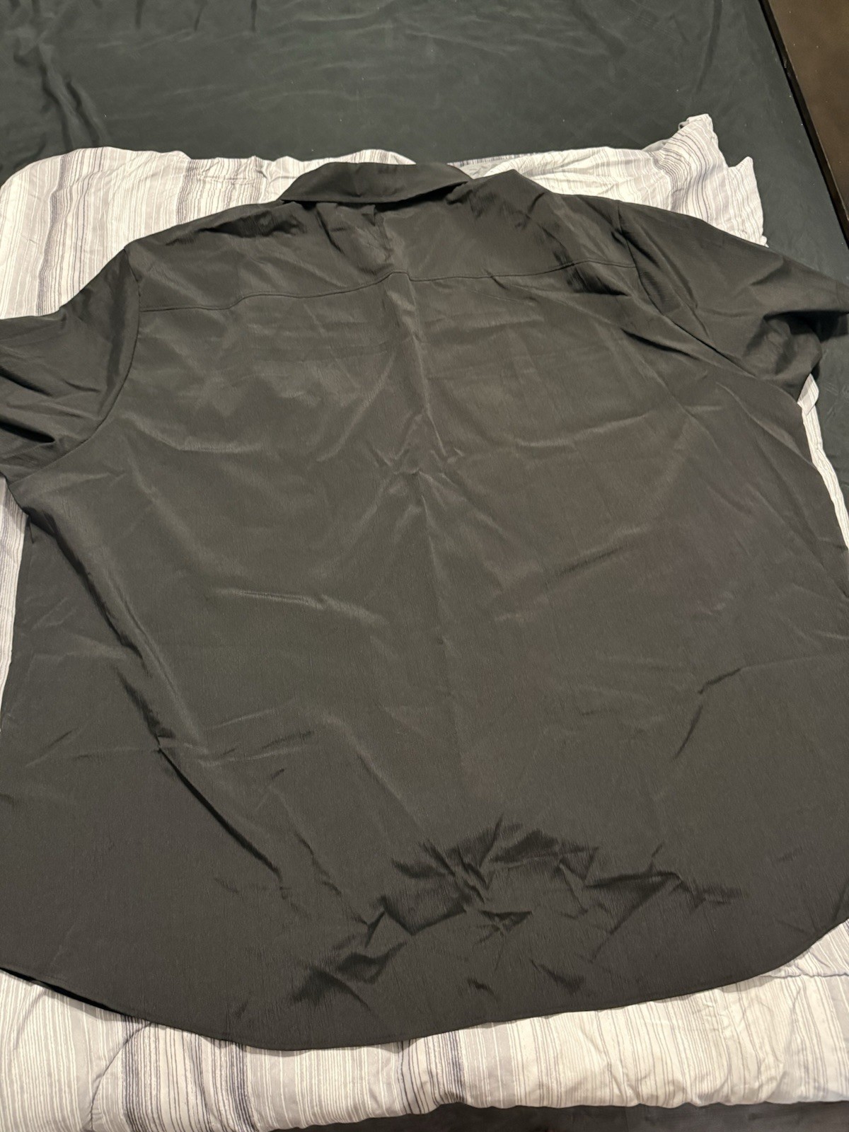 Big & Tall Men’s Black Dress Short Sleeve Shirt Size 7XL New
