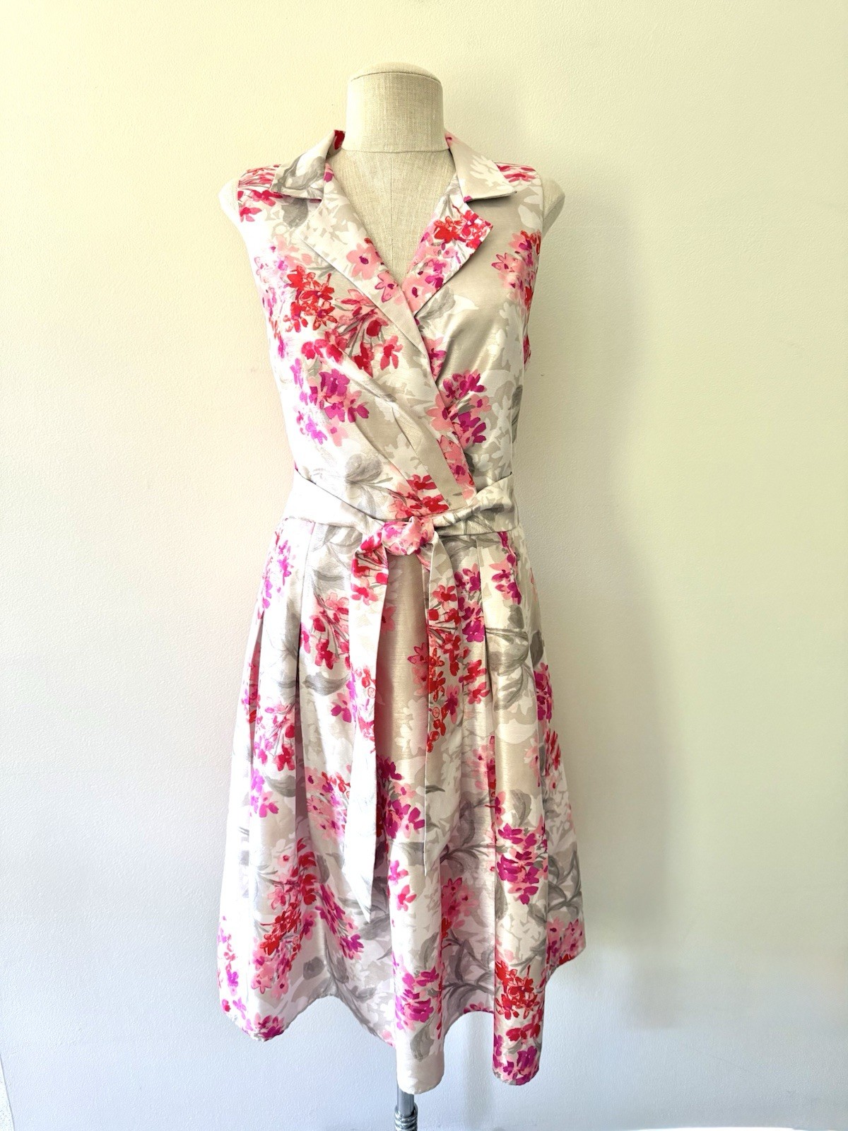 Jessica Howard Floral Fit & Flare Faux Wrap Dress 14 Cocktail Wedding Guest