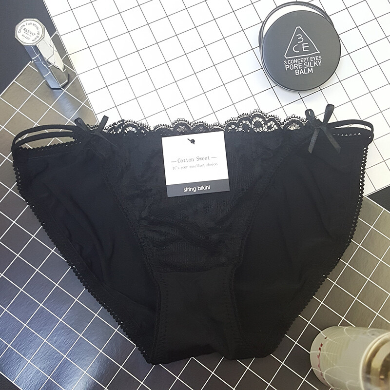 6 Pack Lot Sexy Womens Ice Silky Panties Briefs String Bikinis Lace Underwear