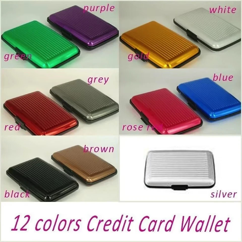 Aluminum RFID Blocking Credit Card Holder for Men & Women Stylish Travel Wallet