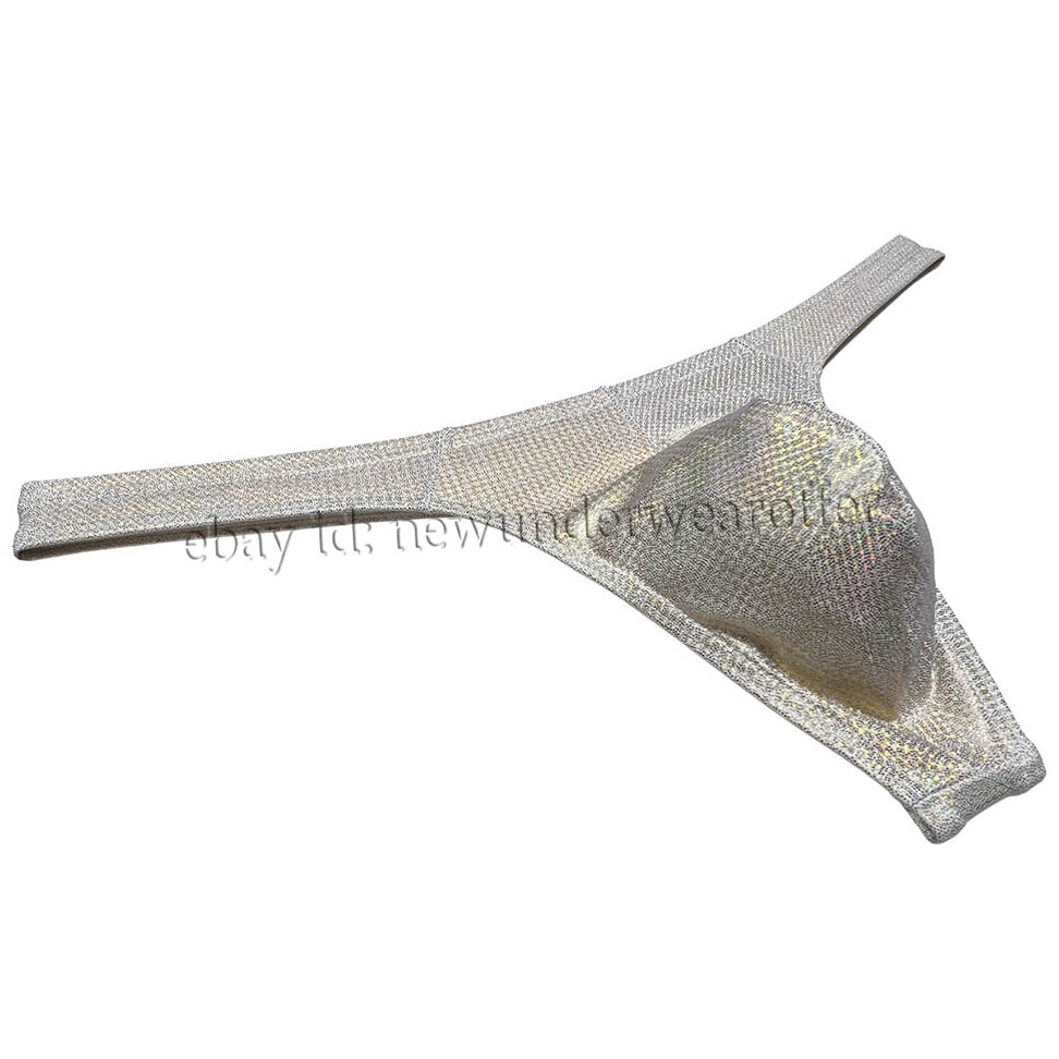 Men Shiny Wet Look Bikini Underwear Classical T-back Bulge Pouch Jockstrap Pants