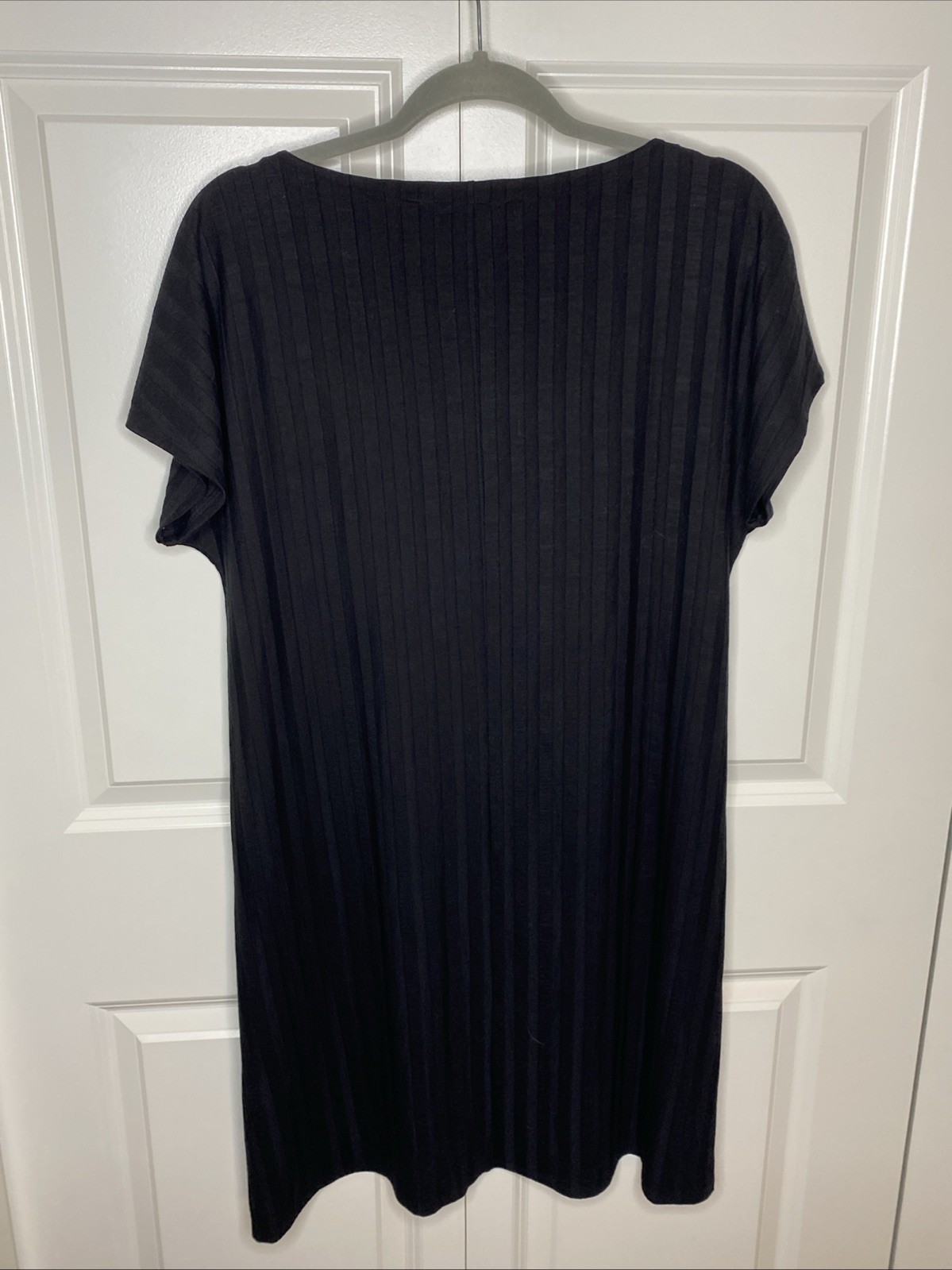 Eileen Fisher Black T Shirt Shift Dress Minimalist Style Size S/P