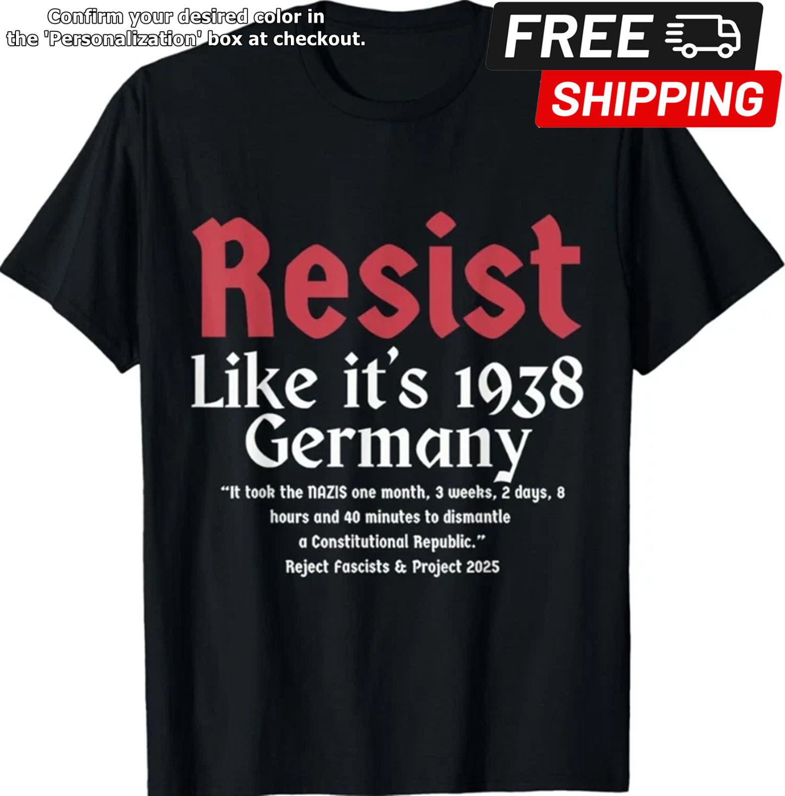 Resist Anti-Trump Political Protest T-Shirt