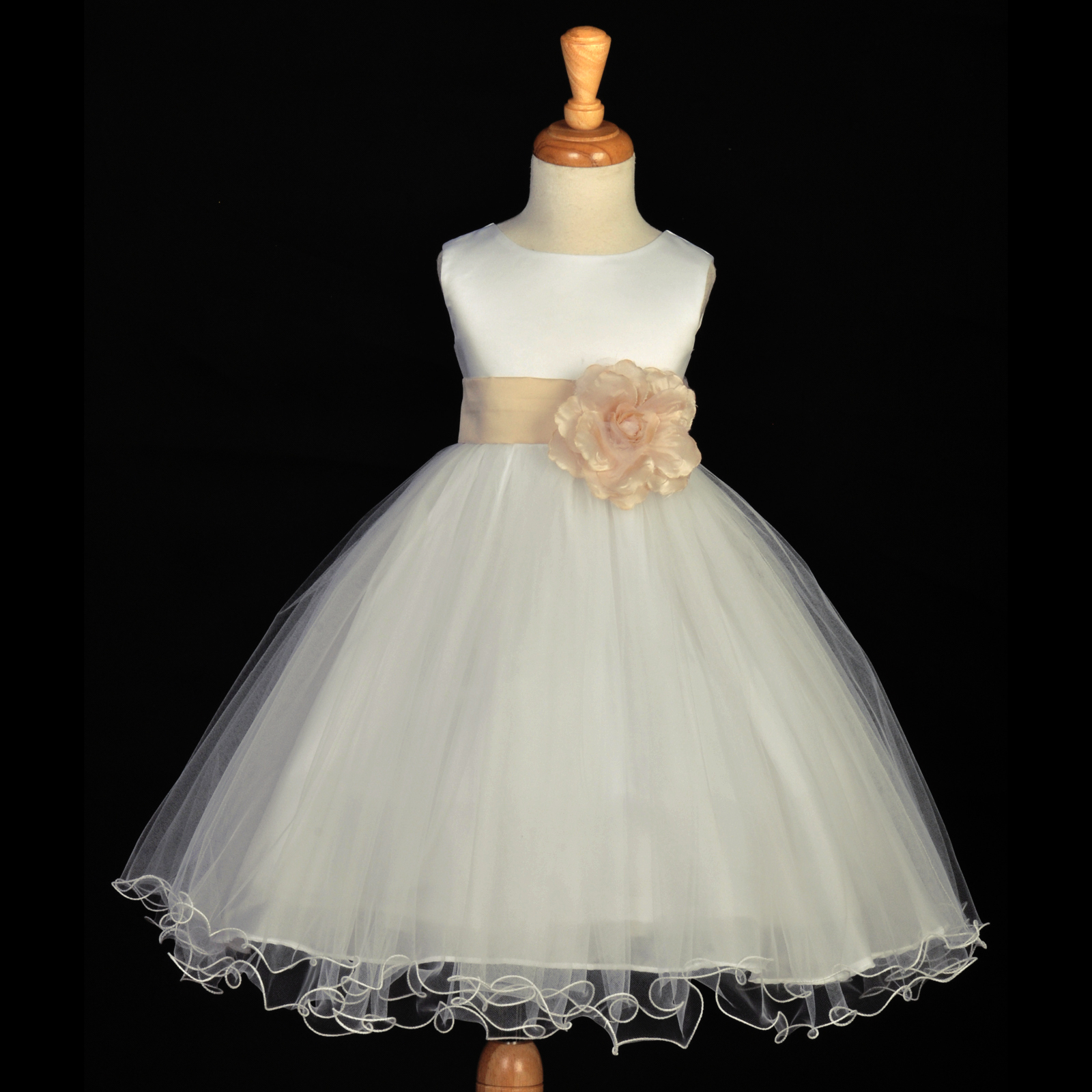 PAGEANT DRESS FLOWER GIRL RECITAL RECEPTION TODDLER JUNIOR FORMAL WEDDING CHILD