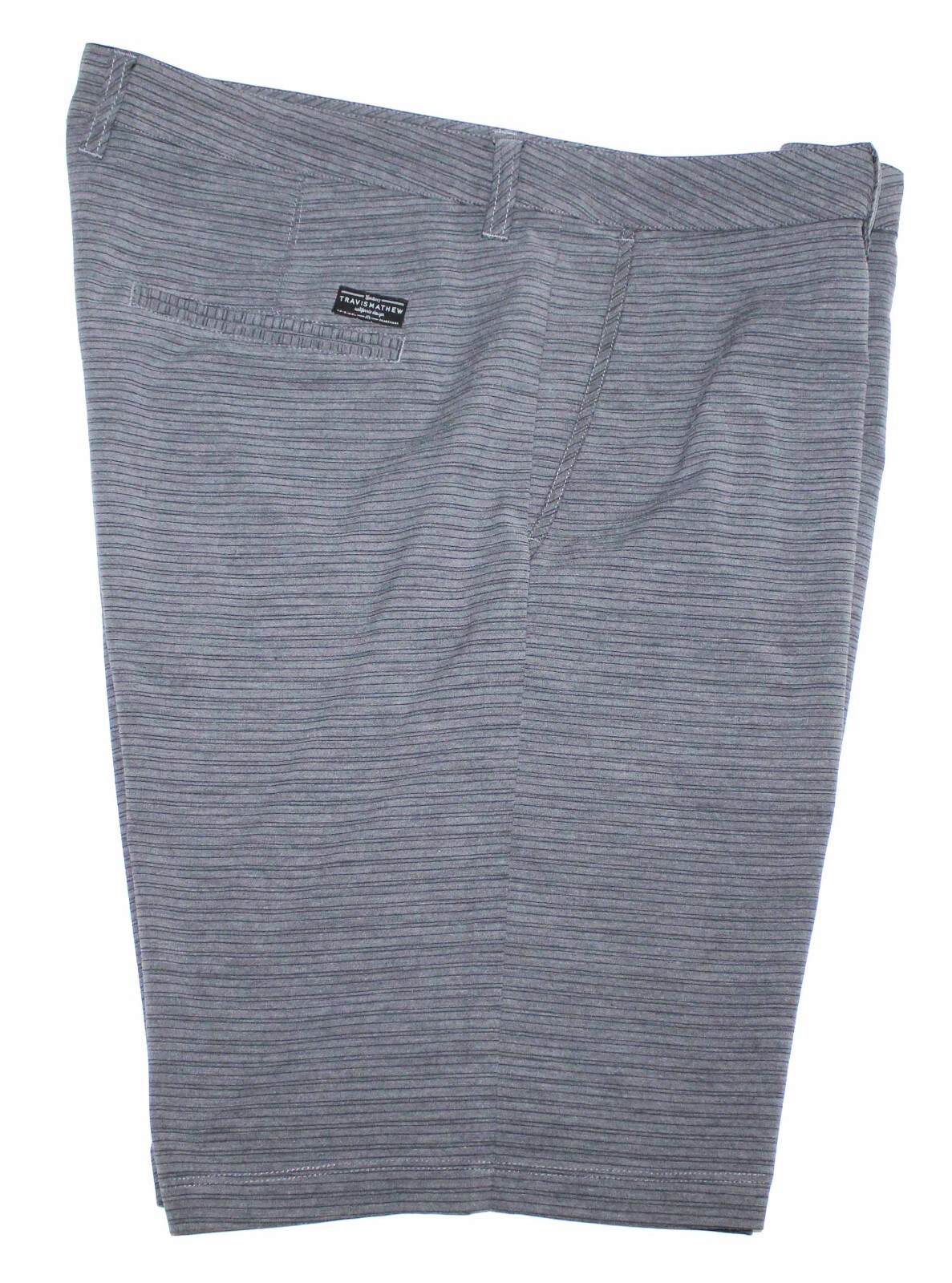 Travis Mathew Chino Gray Striped Blended Fabric Golf Shorts Mens Size 39