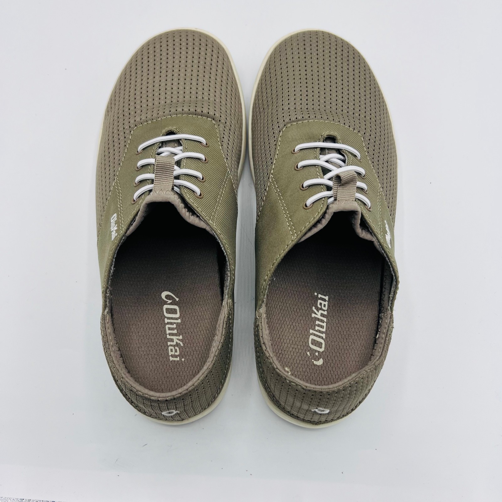 OluKai Nohea Moku Men’s No Tie Boat Shoes Size 7 $120 in Clay Tapa