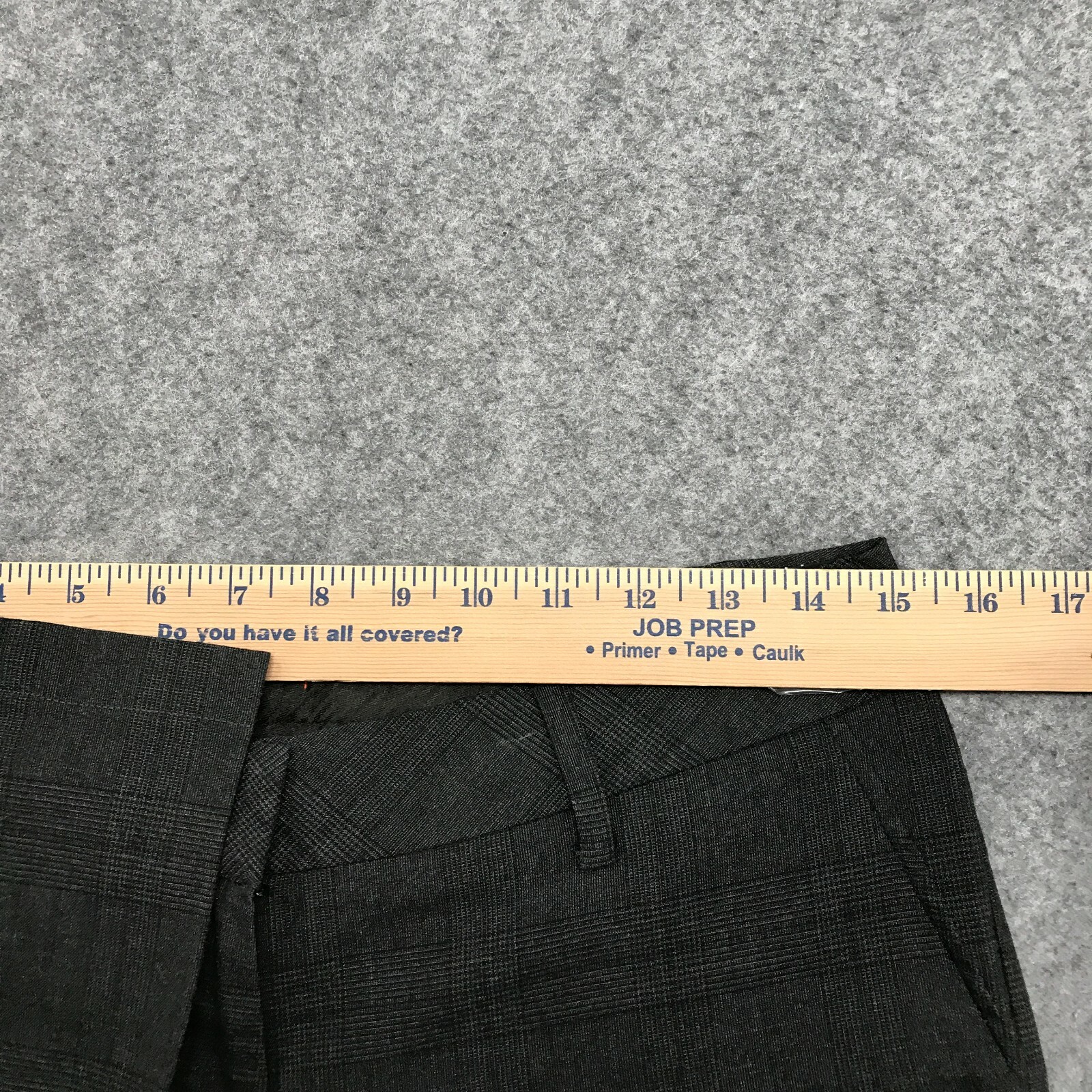 Scullers Pants Womens 30 Slim Fit Black Plaid Flat Front Regular Waist Pockets