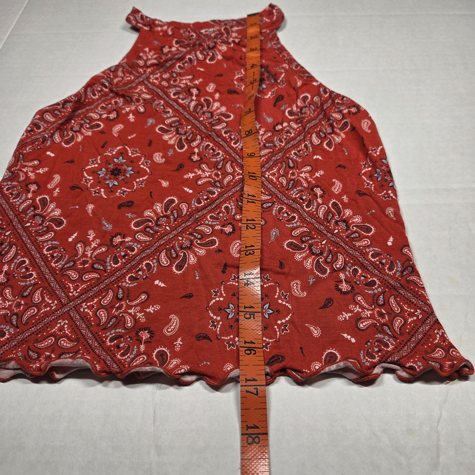 Mudd Paisley Print High Neck 2 Sleeveless Camisole Tops Red Black Size Medium