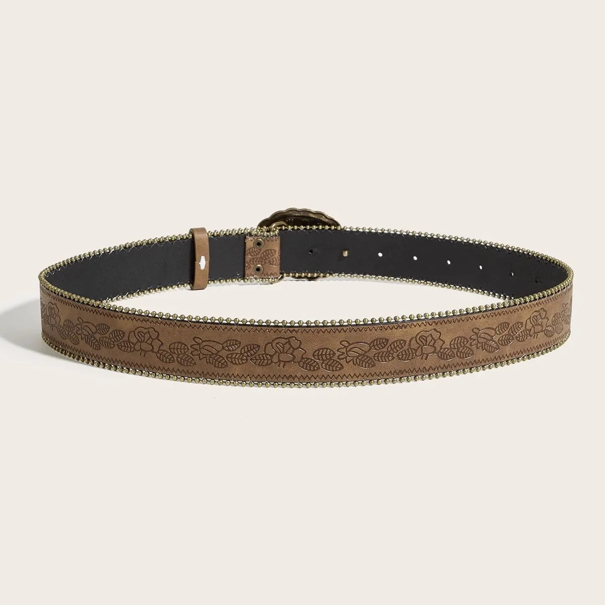 Vintage-style belt for jeans (103cm long, 3.8cm wide)